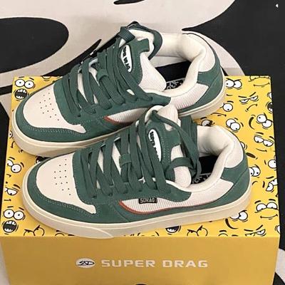 Новые бежевые туфли-флипы на меховой подошве с буквенным принтом, женские универсальные низкие туфли для скейтбординга, дышащая повседневная спортивная обувь на толстой подошве