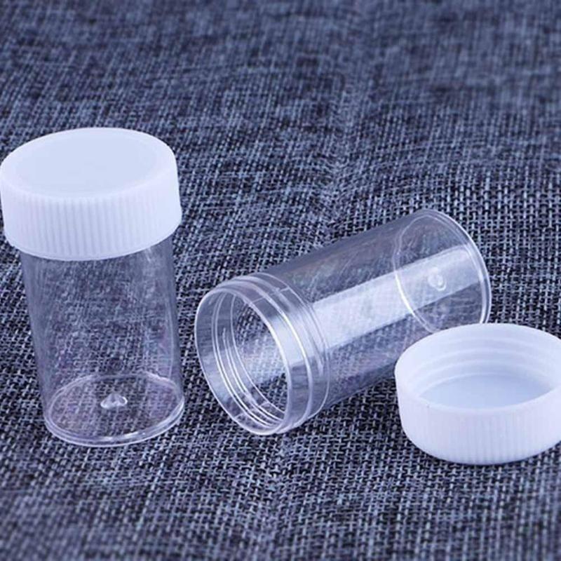 5 шт./лот Портативная косметическая баночка Пустая баночка Пластиковая коробка Контейнер для хранения Макияж Нейл-арт Бисер Круглая Прозрачная Бутылка для хранения