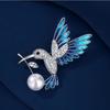 Hummingbird Brooch, High-end Women's Luxurious and Elegant Pearl Brooch, Exquisite and Sophisticated Brooch