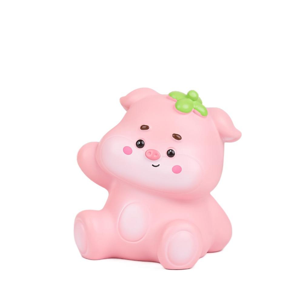 Милые полимерные фигурки свинок Маленькие мультяшные животные Миниатюры Клубничные свинки Статуэтки Домашний декор