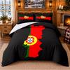 Printed 3Pcs Bedding Set Portugal national football team Pattern Bed Sheet Pillowcase For Bedroom Decor