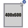 Double-sided Magnetic Poster Frame 40x60 Cm Silver