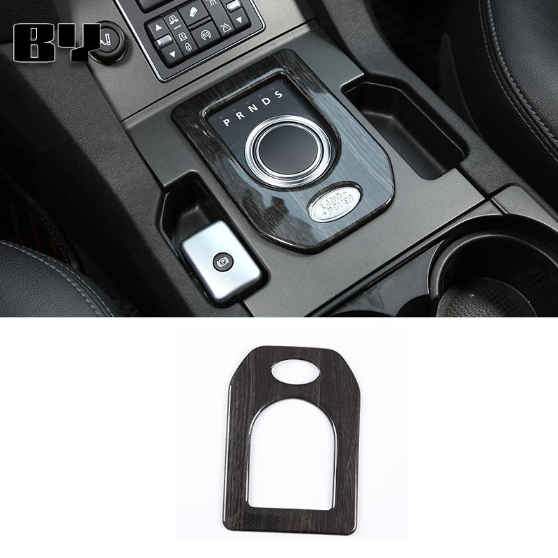 ABS Черный под дерево для Land Rover Discovery 4 LR4 2010-2016 Аксессуары Панель переключения передач Консоль Декоративная накладка Наклейка