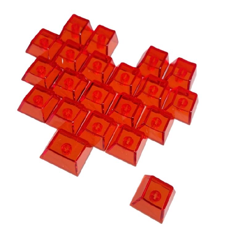 PC Heart Keycaps 21 Keys OEM Height Slip Mechanical Upgrade