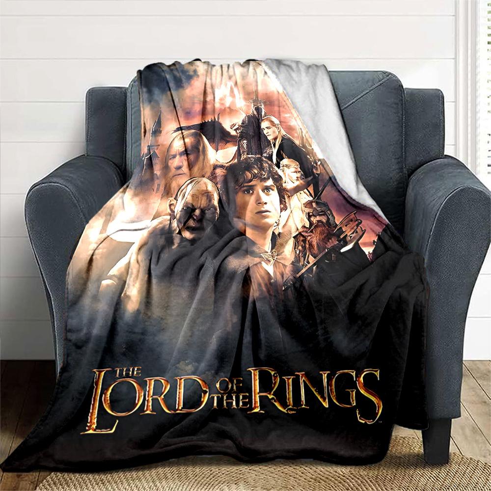 1pc Lord of the Rings Flannel Blanket Soft Warm Throw for Home, Office, Travel, All-Season Cozy Bedding GiftL1085