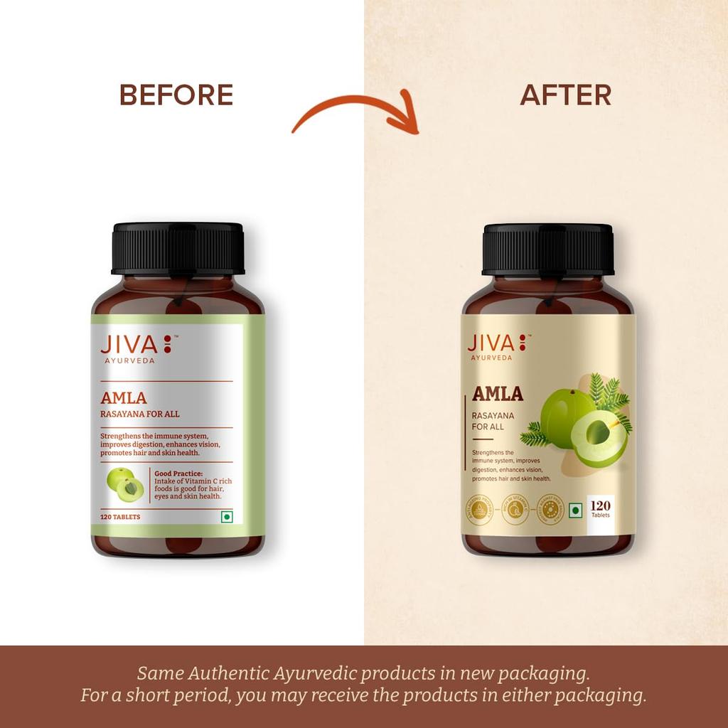 Таблетки Джива Амла 500 мг 120 таблеток X упаковка из 3 | Богатая антиоксидантами добавка с витамином C для поддержки пищеварения и зрения
