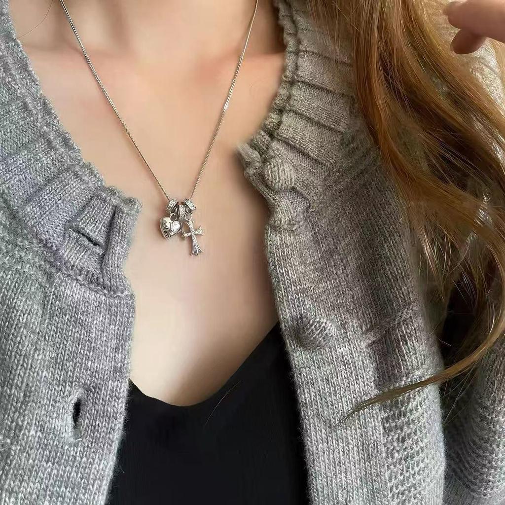 Женское летнее роскошное ожерелье из титановой стали - Дизайн высокого класса, кулон на ключицу