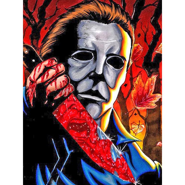 DIY Алмазная картина Хэллоуин Набор для вышивки крестом Мозаика Искусство Алмазная картина Полный круг/Квадратный алмаз Украшение дома