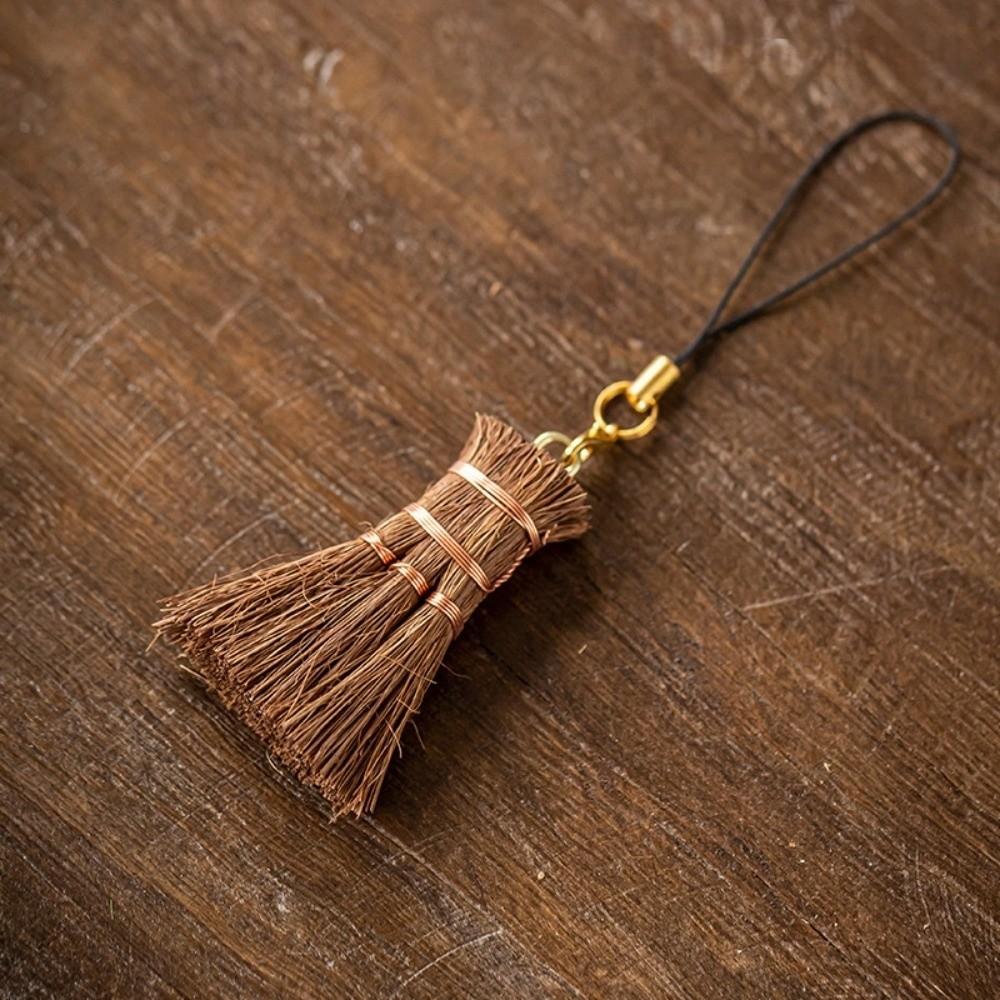 Handmade Palm Hair Brush Traditional Mini Whisk Broom Durable Tea Ware Scrubber Tea Accessories