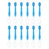 12Pcs Disposable Toothbrush with Toothpaste Floss Pick Tongue Scraper Portable Travel Adults Mini Pre-Pasted Toothbrush Dental Flosser Oral