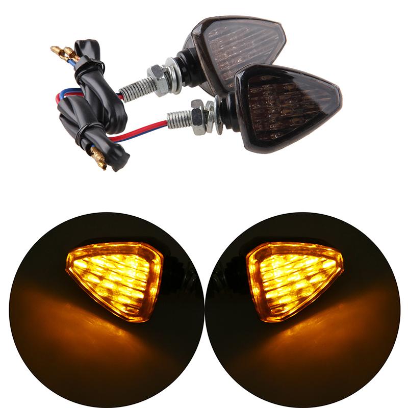 Черный светодиодный указатель поворота для мотоцикла, янтарный универсальный фонарь для мотоцикла