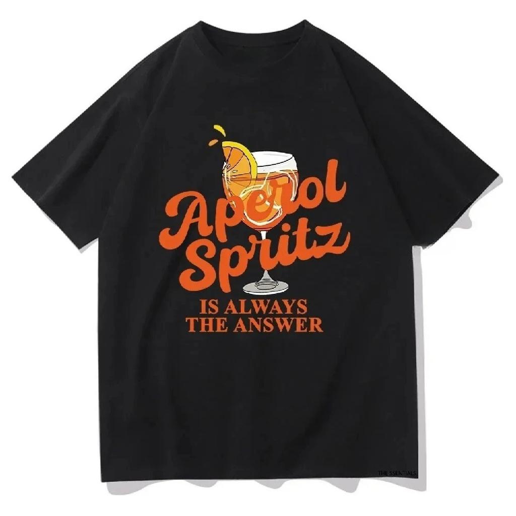 Летняя Одежда Харадзюку Футболка Винтажные Топы Стритвир Aperol Spritz Всегда Ответ Футболка Смешная Эстетичная Одежда