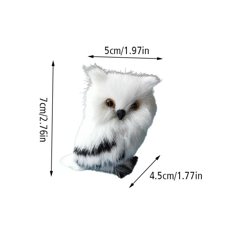 Home Decor Artificial Fur Toy Plush Toys Simulated Owl Model Owl Static Model Gift for Kids