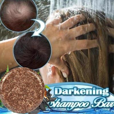 Новый шампунь для волос Polygonum Essence Шампунь для затемнения волос Мыло Натуральный органический шампунь для волос Серый