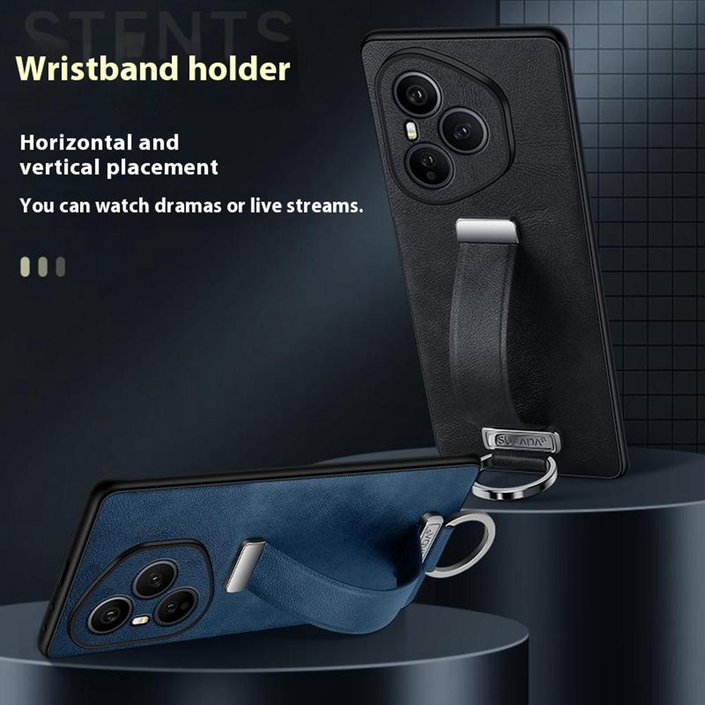 Серия SULADA Fashion для Honor 400 Pro 5G (Глобальный) Чехол Браслет Подставка Кожаная Задняя Крышка для Телефона