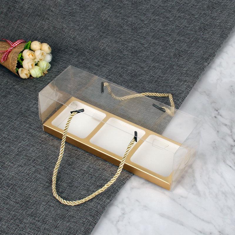 WTEMPO Прямоугольные прозрачные пластиковые коробки для муссовых тортов с ручками-веревками, упаковка для выпечки и кондитерских изделий, ручные коробки