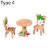 DIY Gifts Home Decor Mini Miniature Micro Landscape Garden Furniture Ornament Table and Chairs