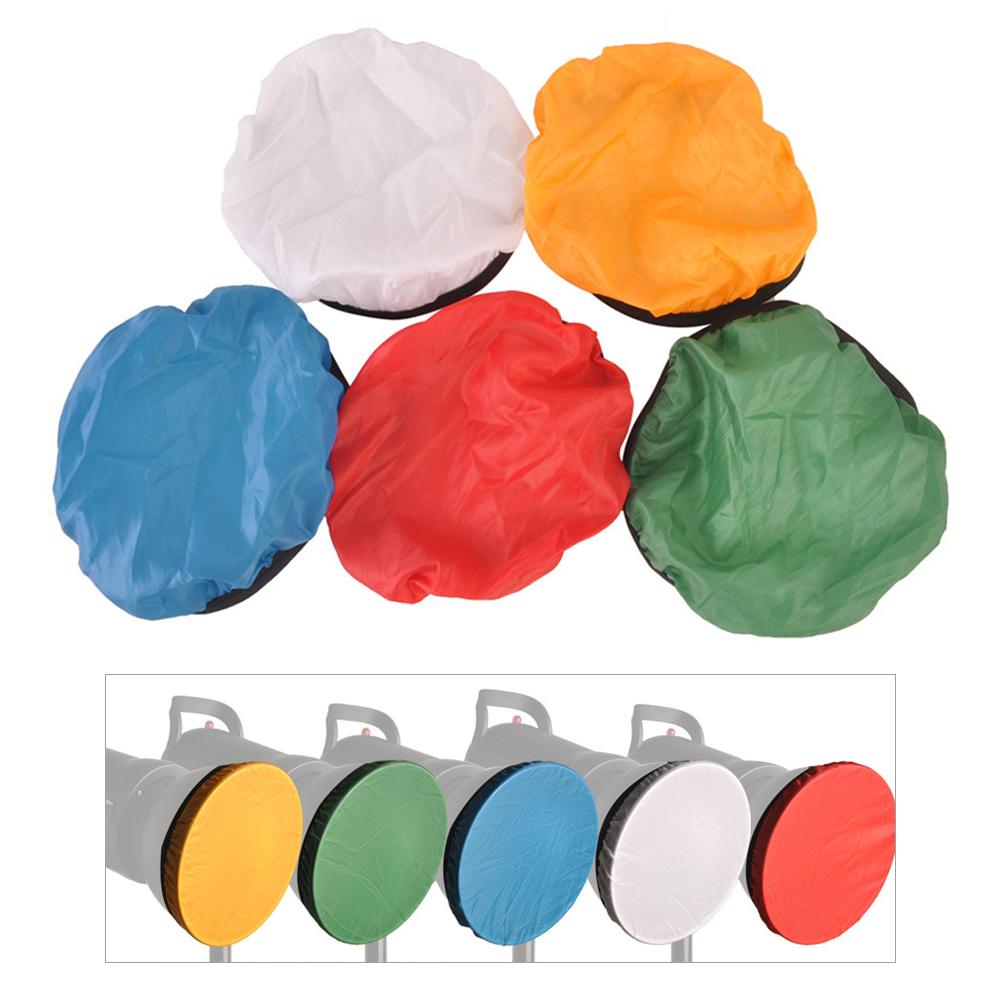 5Pcs Photography Light Shade Cloth Soft Diffuser Cover Blue Red Green White Yellow for 45 degrees  55 degrees  Studio