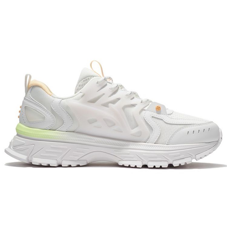 Кроссовки Li Ning Ling Feng Trend Shock Absorbation Rebound Low Top для бега, мужские кроссовки цвета шампанского и белого ARLS001-1