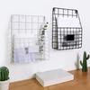 Simple Iron Grid Book Shelf Home Wall Decoration Wall Newspaper Magazine Storage Shelf Wall Shelves Wrought Iron