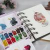 Purple Watercolor Paint Subpackage Palette Pigment Box High-quality Travel Plastic Painting Box