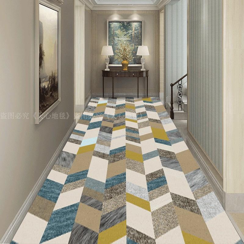 Modern Geometric Carpet Non-Slip Wear Corridor Living Room Entrance Suitable For Light Luxury Minimalist Style Decoration