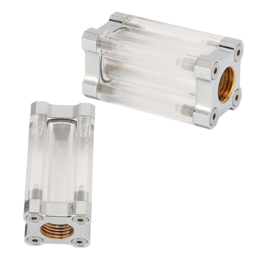 Water Cooling System Filter 40 Mesh Single Sided Filter Computer Water Cooling System Brass Acrylic G1Celsius4 Thread Liquid Filter