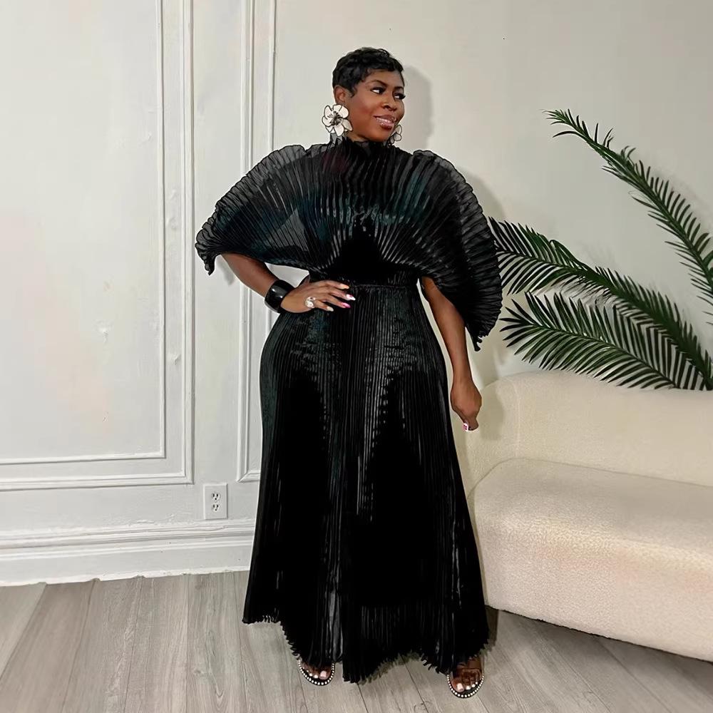 Африканское Элегантное Однотонное Платье Большого Размера - Новый Модный Стиль