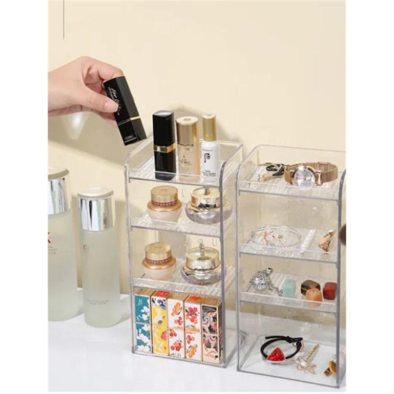 Mirror Cabinet Storage Box Desktop Transparent Dressing Table Skin Care Products Jewelry Makeup Brush Multi-layer Storage Rack Lipstick Storage Rack