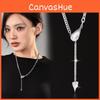 Trendy Water Drop Crystal Layered Necklace For Women Perfect For Casual Or Formal Wear