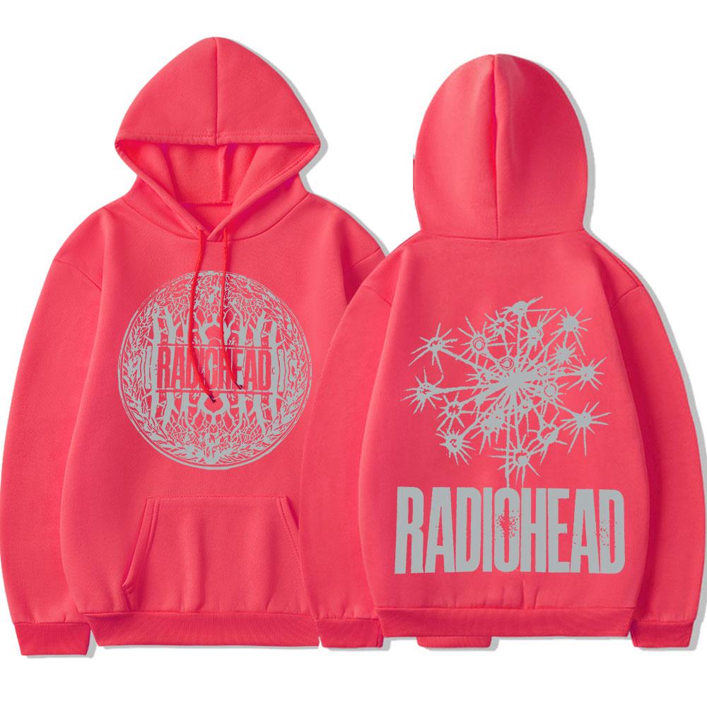 Винтажная толстовка с капюшоном для рок-группы Radiohead в стиле хип-хоп, толстовка с принтом музыкального альбома в стиле Харадзюку, уличная одежда унисекс, большие толстовки с длинными рукавами