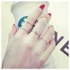5pcs Mini Small Bohemia Style Jewelry Rings Set Minimalism Metal Alloy Pearl Ring For Women Female Gifts