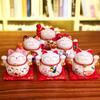 5-дюймовый Maneki Neko Lucky Cat Украшение Керамическая Статуэтка Кошки Удачи Домашний Декоративный Подарок Фэн-Шуй Призывающая Кошка Копилка