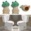 1/2 шт. мультяшная зеленая керамическая лягушка, крышки для туалетных болтов, простая установка, декор в виде животных, украшение для ванной комнаты
