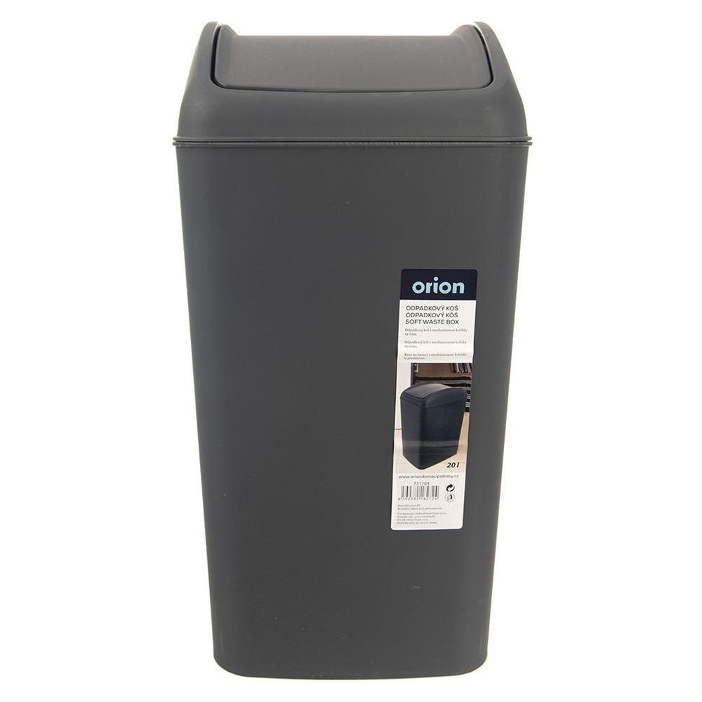 Dark Gray Swing Lid Waste Bin 20L