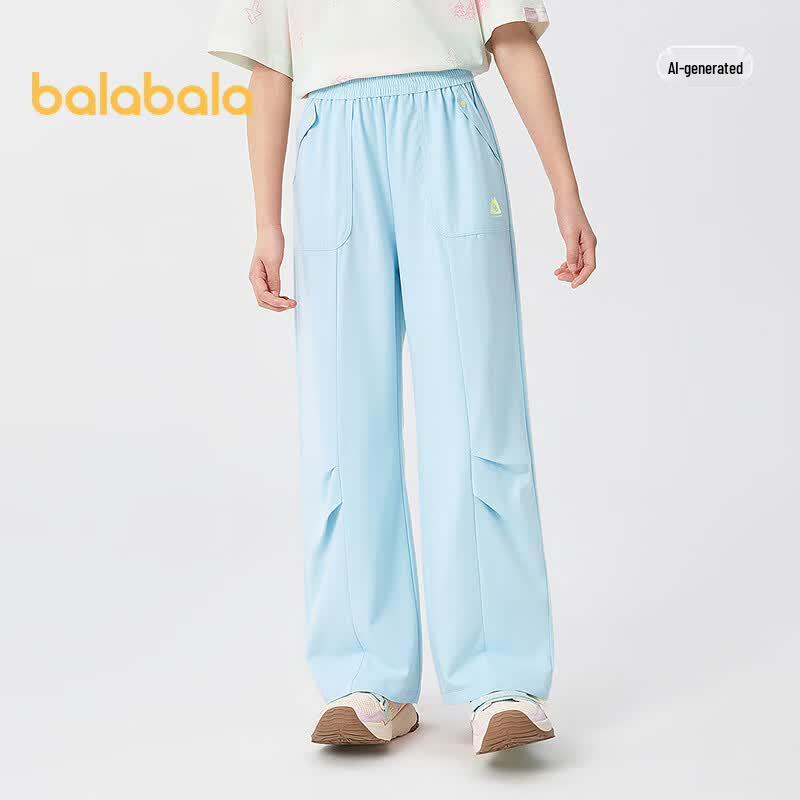 Balabala Girls' Lightweight Quick-Dry Cargo Pants