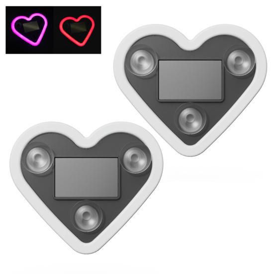 Yousheng Светодиодная неоновая лампа в форме сердца на солнечной батарее для окна автомобиля, беспроводная автоматическая атмосферная лампа, 5 режимов, украшение салона автомобиля с присосками