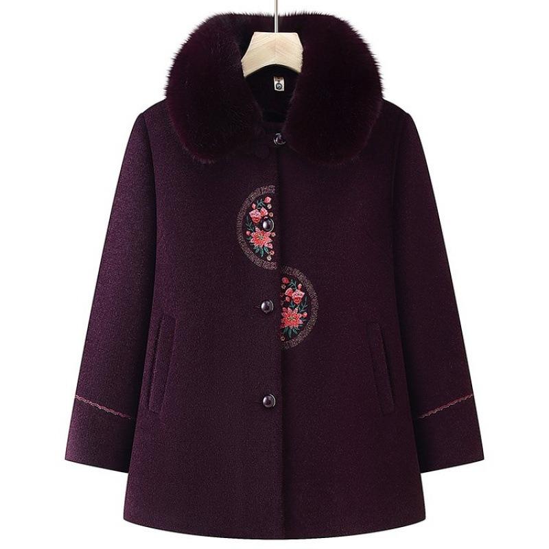 Бабушкина зимняя одежда флисовое пальто для пожилого мужчины и матери осенне-зимнее шерстяное пальто одежда для пожилой женщины утолщенная