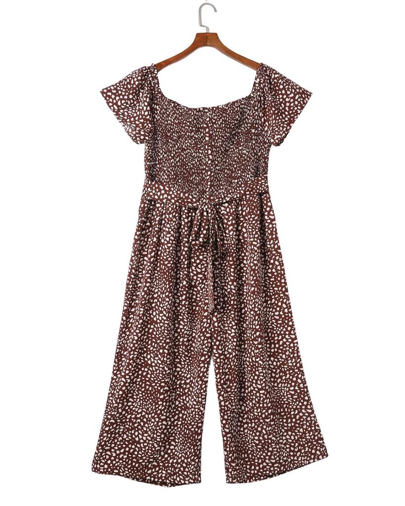 Azura Exchange Черный укороченный комбинезон с открытыми плечами и завязкой на талии