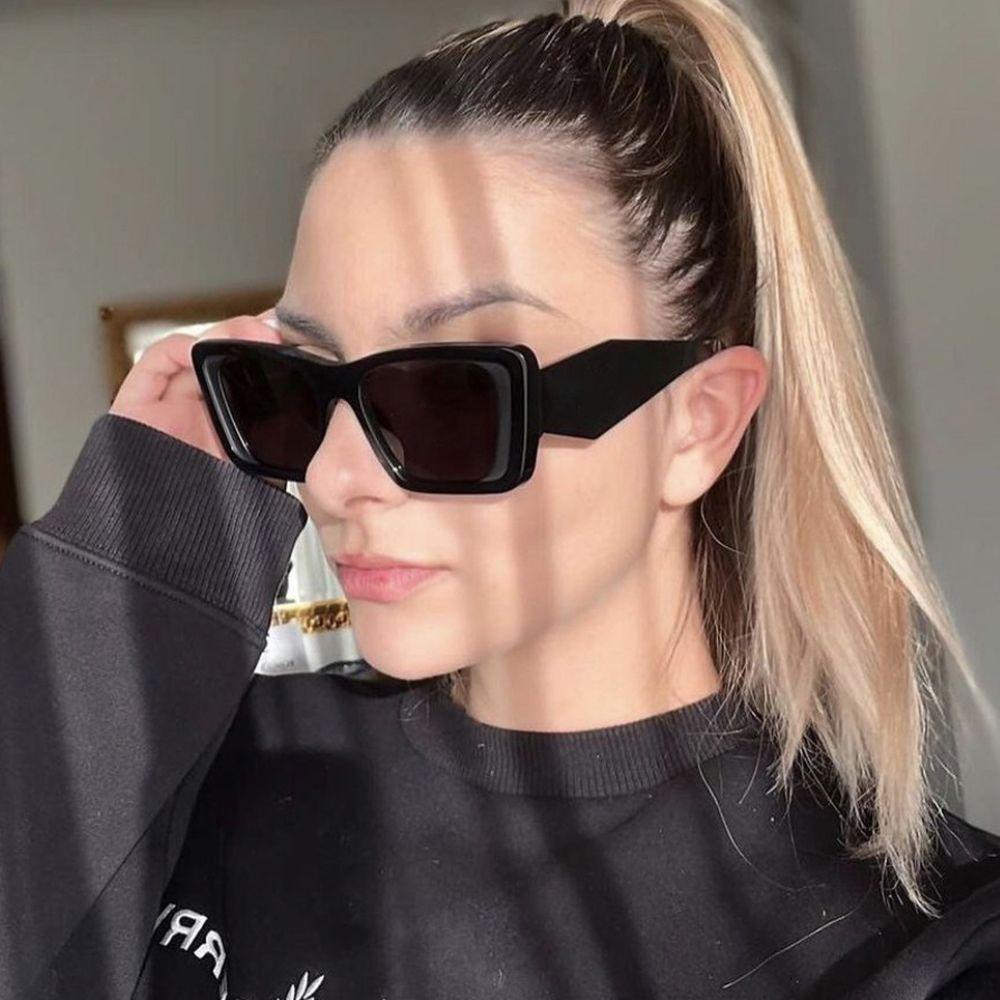 Fashion Square Sunglasses Woman Vintage Cat Eye Design Sun Glasses Female Male Personality Cool Retro Black Cateye Oculos