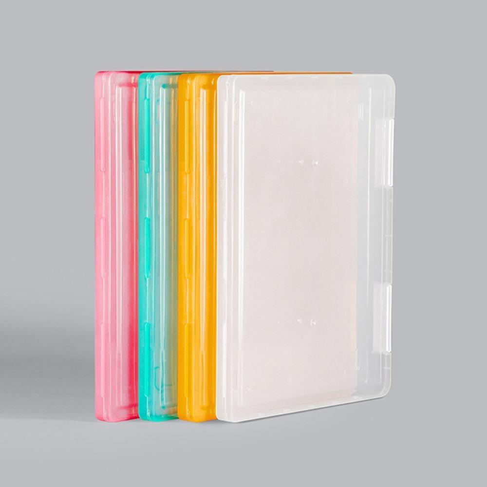 Clear Document Organizer Square Shape Information File Box Simplicity A4A5 Paper Storage Box