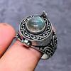 Натуральный Лабрадорит Драгоценный Камень 925 Стерлинговое Серебро Ювелирное Кольцо Размер 10 J3w23