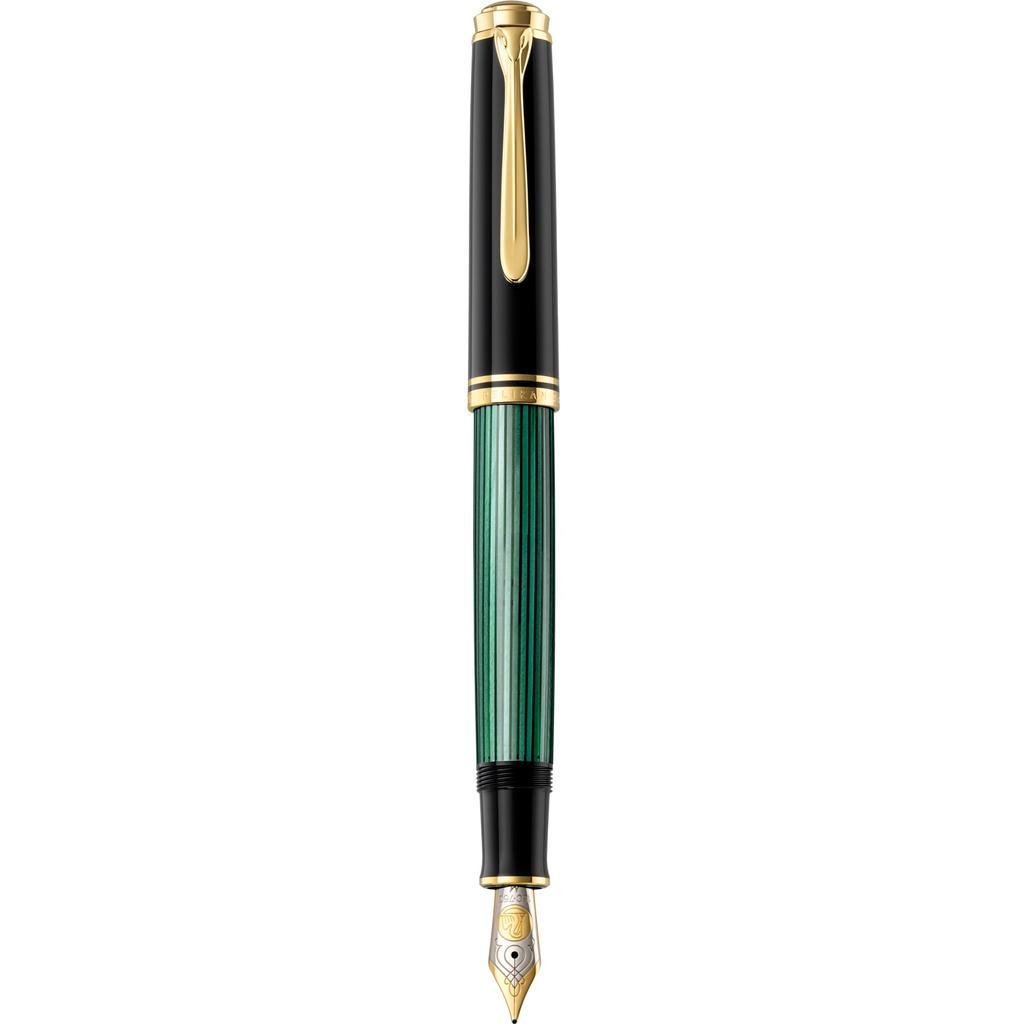 Pelikan Pelikan Fountain Pen B Bold Green Stripe Souveraine M800 Inhalation Type Regular Imported Product