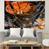 basketball Print Tapestry, Backdrop, Easy Setup, Ideal for Bedroom, Office & Living Room, with Aesthetic Wall Hanging Decor.