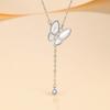 Butterfly Necklace Ins Niche Design Pendant White Fritillary Collarbone Chain Necklace Gift for Girlfriend and Girlfriend