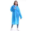 Женский мужской плащ с капюшоном и кнопками Плащ Eva Синий плащ