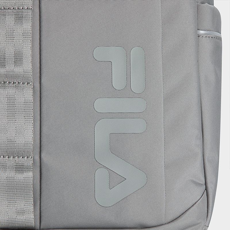 FILA Original Large Capacity Lightweight Water-Resistant Casual Versatile Commuter Campus Fabric Backpack Men backpack Blue-Mist-Gray F13M639104FGY