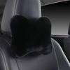Зимняя подушка-подголовник для автомобильного сиденья, плюшевая подушка-подголовник для автомобиля, плюшевый универсальный поясничный упор Comfo H5X9