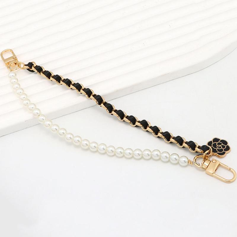 26Cm Pearl Purse Chain Short Handle Replacement Bag Chain Strap Metal Shoulder Chain Handbag Chain Accessories For Purse Bags