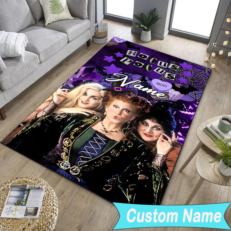 1PC Custom Name Witches Collage Carpet Game rug Area Rug Suitable for Kitchens, Homes, Offices, Living Rooms,Home Decor,Birthday Gift